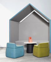 Ensemble canapé moderne à aile haute avec dossier Salle de réunion modulaire Booth Seating Pod Hotels Home Offices Hôpitaux-Creative Design
