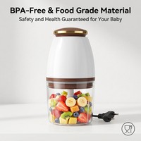 Mini hachoir à viande électrique domestique, capacité 700 ml, mixeur portable pour aliments pour bébés, hachoir à légumes en acier inoxydable