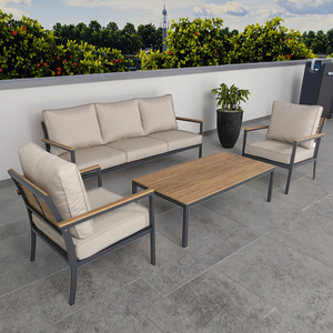 Ensembles <span class=keywords><strong>de</strong></span> canapés <span class=keywords><strong>de</strong></span> <span class=keywords><strong>jardin</strong></span> en aluminium moderne <span class=keywords><strong>de</strong></span> haute <span class=keywords><strong>qualité</strong></span> <span class=keywords><strong>Mobilier</strong></span> d'extérieur personnalisé par l'usine chinoise Patio Hôtels Parcs Cours Salles - Product Image 1