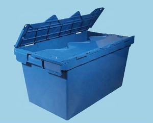 Europe standard nesting container plastic lid attached