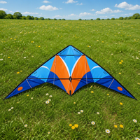 Cerf-volant de sport léger et écologique pour enfants, cerf-volant delta coloré à double ligne, cerf-volant acrobatique certifié CE-EN71 en polyester