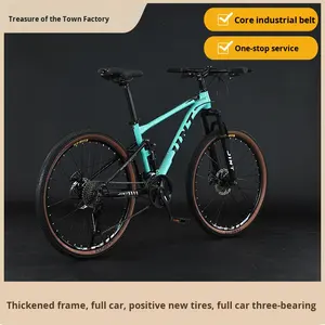 Vélo de montagne 26 pouces avec <span class=keywords><strong>fourche</strong></span> à suspension en acier, 24 vitesses, frein à disque, descente, acier à haute teneur en <span class=keywords><strong>carbone</strong></span>, vélo de sport et de cascade - Product Image 4