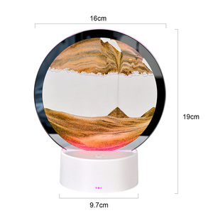 Lampe à <span class=keywords><strong>sable</strong></span> LED à lumière chaude, design nouveau, peinture colorée effet <span class=keywords><strong>sable</strong></span> mouvant, avec télécommande, alimentation USB - Product Image 6