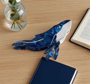 Fermagli per capelli da donna in acetato alla moda, graziosi design a forma di balena, uccello, delfino, accessori per capelli personalizzati e galvanizzati, durevoli - Product Image 2