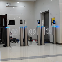 Barrière pivotante entièrement automatique à succès – Portillon de sécurité rapide avec lecteur RFID pour gymnases, moteur sans balais, IP65