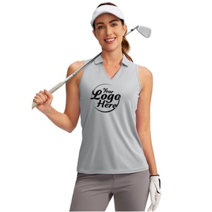Ropa y Camisetas sin Mangas para Mujer, Camiseta de Golf sin Mangas con Cuello en V, Camisetas de Tenis, Camisetas Polo de Golf con Cuello para Mujer - Product Image 1