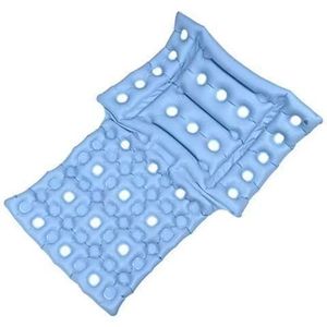 Cojín inflable antiescaras de PVC con diseño de lunares azules, rectangular, para alivio de presión en silla de ruedas, silla de oficina y soporte para caderas - Product Image 1