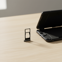 Tiroir SIM de remplacement pour A16 5G (modèles A166P/A166B) - Accessoire de téléphone portable en alliage d'aluminium noir