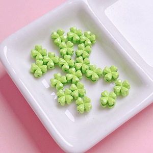 Perles en alliage Macaron, mini trèfle à quatre feuilles, pour DIY, chaîne de téléphone, pendentif, porte-clés, matériel et accessoires de bijouterie - Product Image 5
