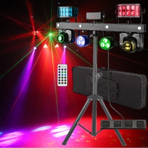 Lumière LED laser à tête mobile RGBWA sans fil portable avec support pour boîte de nuit KTV DJ scène Performance effet de faisceau contrôle DMX - Product Image 1