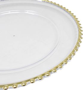 Wholesale 13 Inches Plastic Melamine <b>Disposable</b> Washable Charger Wedding Dinnerware Set Engraving Decorative Feature American - Product Image 3