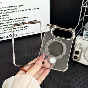 เคส iPhone Ultra หรูหรา โปร่งใส พร้อมแม่เหล็กและขาตั้ง เคสสำหรับ iPhone 18 Fold  แบบเคลือบเงา  ฝาหลังใส - Product Image 4