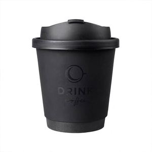 <b>Disposable</b> Black 8oz 12oz 16oz 20oz 24oz Coffee <b>Cups</b> Double Wall <b>Cup</b> Custom logo Compostable Takeway - Product Image 4