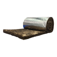 Laine de verre en rouleaux avec revêtement en feuille d'aluminium UET Eco Brown, norme américaine ASTM E96, contrôle de la condensation, R15, 3,5'', isolation de toiture