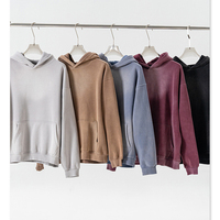 Sudadera con capucha holgada de felpa para hombre, estilo urbano, con efecto desgastado y lavado Monkey, de moda