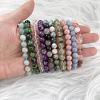 Bracelets de guérison en quartz naturel, bijoux en pierre, bracelet en cristal de pierres précieuses avec perles d'améthyste