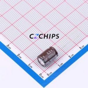 Condensador Electrolítico de Aluminio DHG6R3M108G120S1AA de Montaje Pasante, D8xL12mm 1000uF 20% 6.3V 870mA-100kHz - Product Image 1