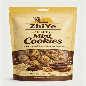 Sachets Doypack Brillants Personnalisés avec Logo pour Biscuits et Pâtisseries, Fermeture Éclair Supérieure, Vente en Gros Direct Usine - Product Image 2