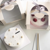 Offre Spéciale 4 pouces/6 pouces/8 pouces boîte d'emballage de cuisson boîte de Mousse Portable Dessert gâteau boîte boîte d'emballage de gâteau au fromage
