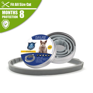 Collier anti-<span class=keywords><strong>puces</strong></span> et anti-tiques réglable et imperméable pour chatons, protection de 8 mois - Product Image 1
