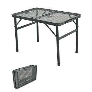 Table de camping pliante moderne et légère pour l'extérieur, <span class=keywords><strong>hauteur</strong></span> réglable, pieds en alliage d'aluminium, design carré, 4 places - Product Image 1