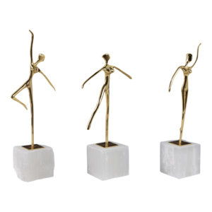 Scultura Astratta in Metallo e Marmo, Decorazione Moderna per Casa, Bagno, Ufficio, Soggiorno, Esposizione su Mensola - Product Image 2