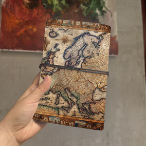 Cuaderno A6, una necesidad para la información de medicamentos y notas de dosificación de los Estudiantes de <span class=keywords><strong>Farmacia</strong></span> con mapa vintage de Europa impreso en el Co - Product Image 3