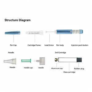 Stylo à peptides rechargeable V4, distributeur d'insuline quantitatif portable avec emballage en boîte, dispositif de dosage réutilisable en métal, flacon de 3 ml - Product Image 4