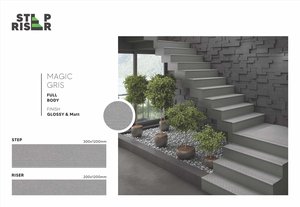 200x1200mm 300x1200mm Azulejos de escalones y elevadores de porcelana | Azulejos antideslizantes para escaleras para uso en interiores y exteriores - Product Image 6