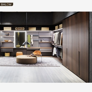 Balom-armarios de madera de teca para hotel, 2 puertas, diseño de armario con espejo - Product Image 2