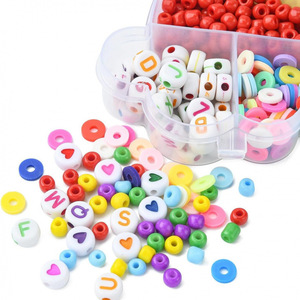 Kit de fabrication de bijoux DIY avec perles de rocaille de 4 mm, perles lettres, pour enfants, fournitures d'artisanat - Product Image 2