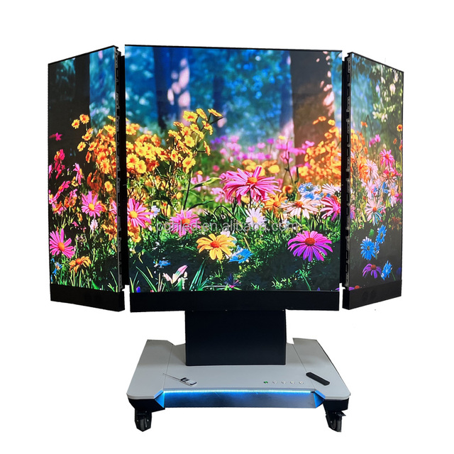 All One 108inch 135inch Foldable Mobile LED Screen for Education & Remote Video Conference Wall Mounted Wall Display