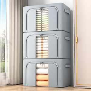 Faltbare Aufbewahrungsbox aus Oxford-Gewebe mit großem Fassungsvermögen, verdickter Organizer für Steppdecken und Kleidung für den Heimgebrauch - Product Image 1