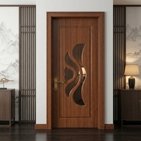 Portes en verre de style français HEHAI avec isolation acoustique, matériau composite fini pour une utilisation intérieure dans les villas, salles de bain, salons