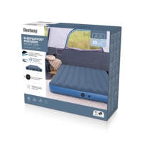 Lit d'air gonflable portable Bestway 671MK en PVC floqué, pour intérieur et extérieur, camping, avec pompe intégrée