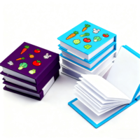 Ensemble de bloc-notes autocollants à couverture rigide avec impression de logo personnalisé en gros pour la promotion