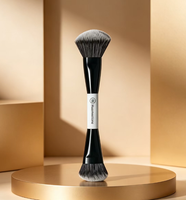 Pinceau Fond de Teint Professionnel Double Tête Grande Taille Personnalisé Végan Luxe – Offre Spéciale Usine – Outil Cosmétique à Poils Doux pour Estomper