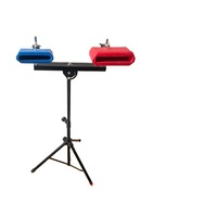 Plastic Cow Bell and Square Clapper Shelf Percussion Instrument Durable Teaching Aid Set
