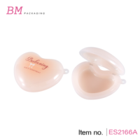Étui compact pour fard à paupières en forme de cœur, avec boucle de suspension, vide, pour blush et poudre pressée