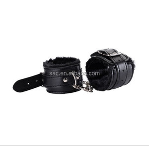 SacKnove ucuz fiyat seksi ürünler yumuşak Bdsm kısıtlama Pu deri çiftler için seks oyuncakları bulanık kelepçe esaret seti - Product Image 6