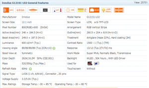 12.1 "LCDディスプレイスクリーンパネル + 100% テスト済みTFTディスプレイG121S1-L02 - Product Image 5