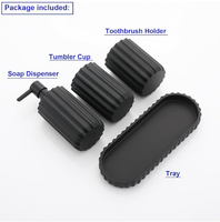 Ensemble d'accessoires de salle de bain en résine polymère de haute qualité, style européen moderne, pour hôtel