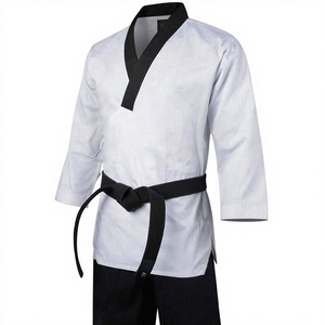 Elegantes Conjuntos de Uniformes de Taekwondo Unisex con Logotipos Personalizados en la Parte Delantera, Ligeros, Transpirables, Elásticos, de Secado Rápido, 100% Algodón - Product Image 5
