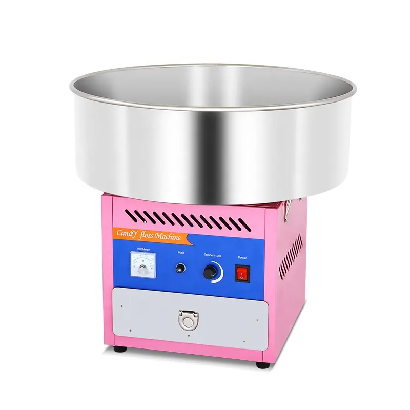 High Efficiency 1030W Stainless Steel Commercial sugar Colorful Fancy cotton candy making machine