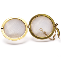 Boule d'infuseur à thé en acier inoxydable de taille personnalisée de 1,8 pouces 4.5cm avec chaîne Filtre à thé promotionnel pour outils de café et de thé