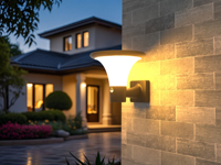 Applique murale solaire LED LEAD avec indice de protection IP65, options 3000K, 4000K, 6000K, garantie 3 ans, lampe murale extérieure pour villa, cour