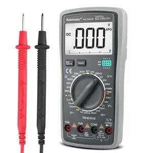 02B multimeter Digital anti-terbakar 1000V, voltmeter layar LCD presisi tinggi, fungsi T-RMS Multi meter dengan probe suhu