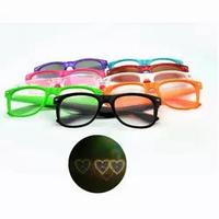 Lunettes de Diffraction de feu d'artifice 3D effet de coeur-prisme Rave Festival lunettes lentille de coeur