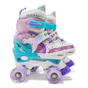 Tùy chỉnh Nàng Tiên Cá patines de 4 ruedas ajustables nhấp nháy Con lăn Skate Giày Les patins roulettes đổ Les enfants cho cô gái - Product Image 3