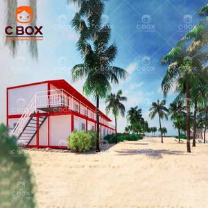 Cbox Wholesale – Bâtiments de bureau modernes à 2 étages en kit, maisons conteneurs modulaires préfabriquées pour le logement des travailleurs des camps miniers - Product Image 1